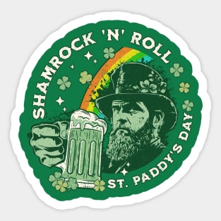 St Patricks Day Shamrock n Roll Sticker